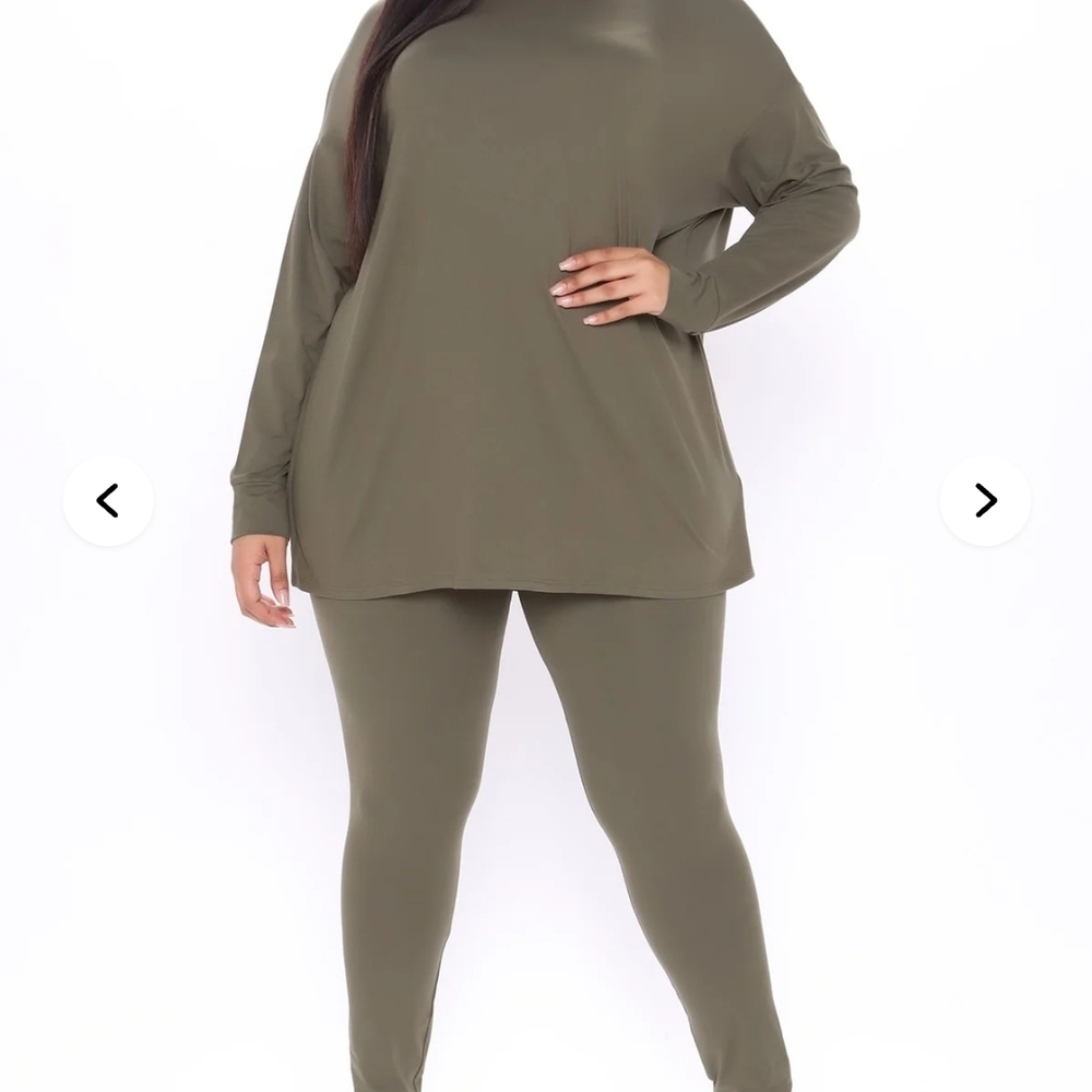 Olive Green 2pc Legging Set